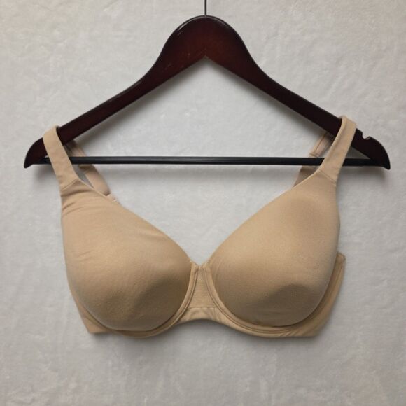 Lot of 2 Vanity Fair Bra 40D Black No Pad Wired 76080 Tan Light Pad Wired 75204 - Picture 2 of 16